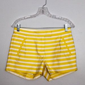 J. Crew • White and yellow striped shorts